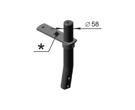 Стойка поворота режущего узла (58 мм) левая 4х4.01.022.00.000-01