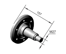Ось БДМ (ступица) 4х4.01.103