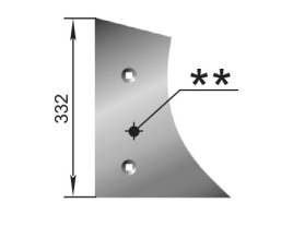 Грудь отвала РЗЗ.ПЛЕ.01.401 (2 отверстия)