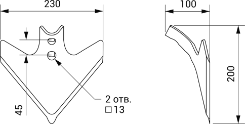 Лапа РЗЗ.1599.6СА230 S=6мм, L=230мм фото 2