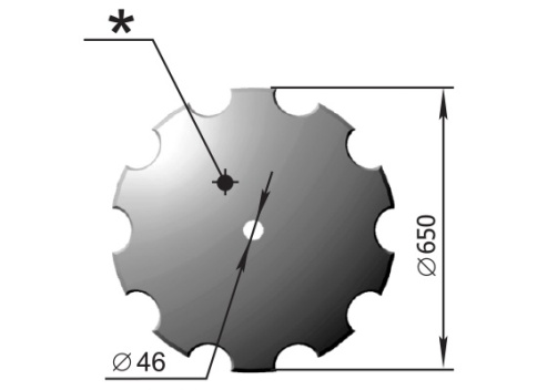 Диск БДТ  РЗЗ.428.001 (с круглым отвер. 46 мм) фото 1