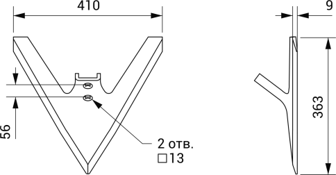 Лапа  РЗЗ.043.03.110 (410мм) краш. фото 2