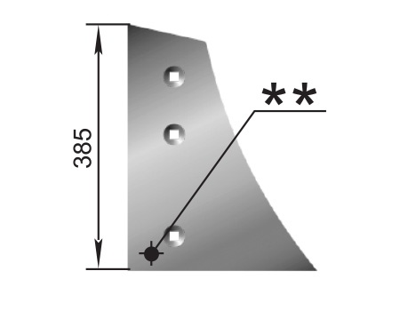 Грудь отвала РЗЗ.ПНЛ.01.401 (3 отверстия) фото 1