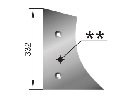 Грудь отвала РЗЗ.ПЛЕ.01.401 (2 отверстия) фото 1