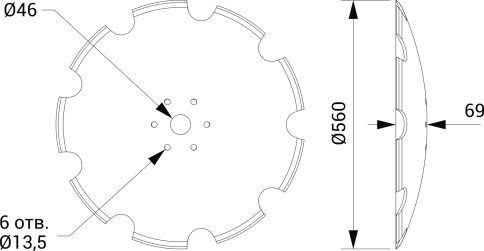 Диск БДМ Р33.1905-22 фото 2